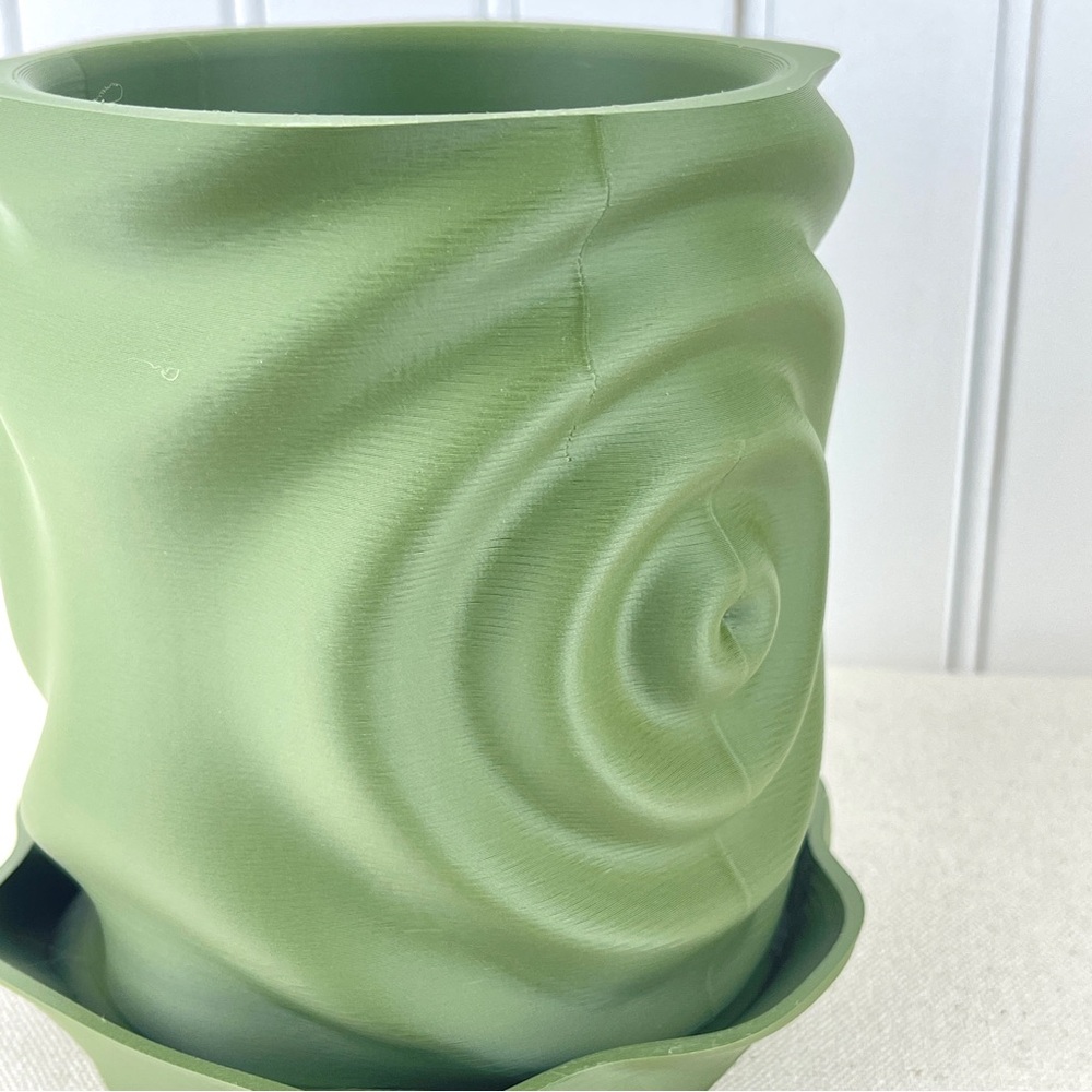 Modern Planter Pot, Waterdrop Planter, Modern Ripple Effect Planter - Picture 4 of 11